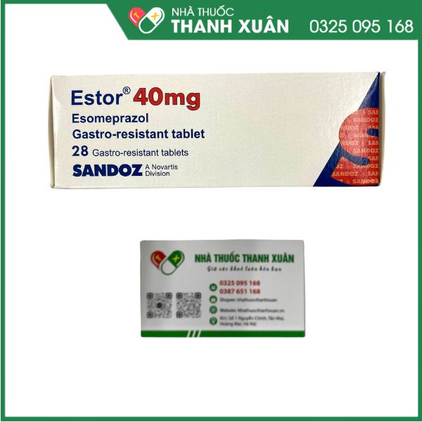 Estor 40mg - Thuốc điều trị viêm loét dạ dày